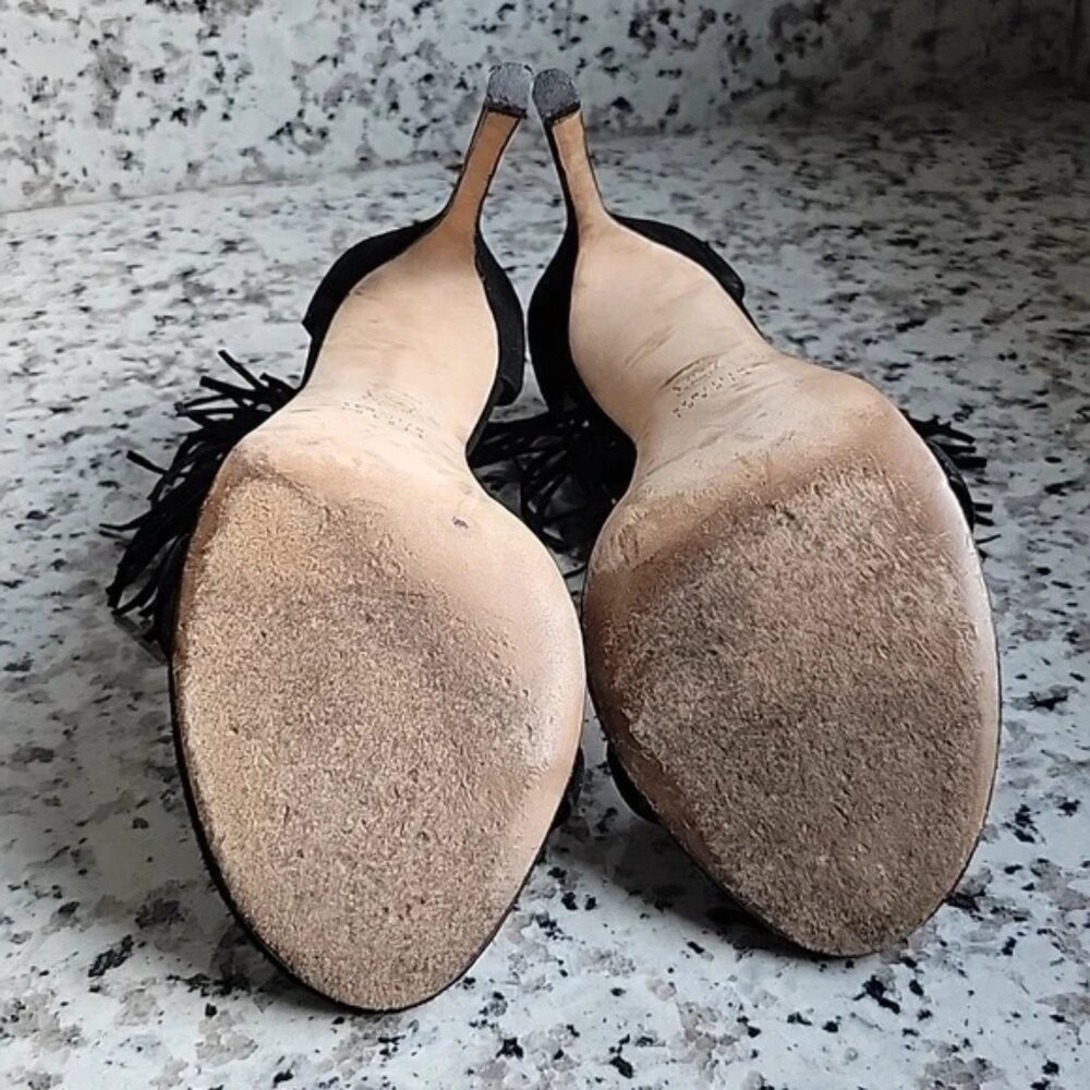 Stuart Weitzman LoveFringe heels US sz 9.5 - Picture 7 of 11